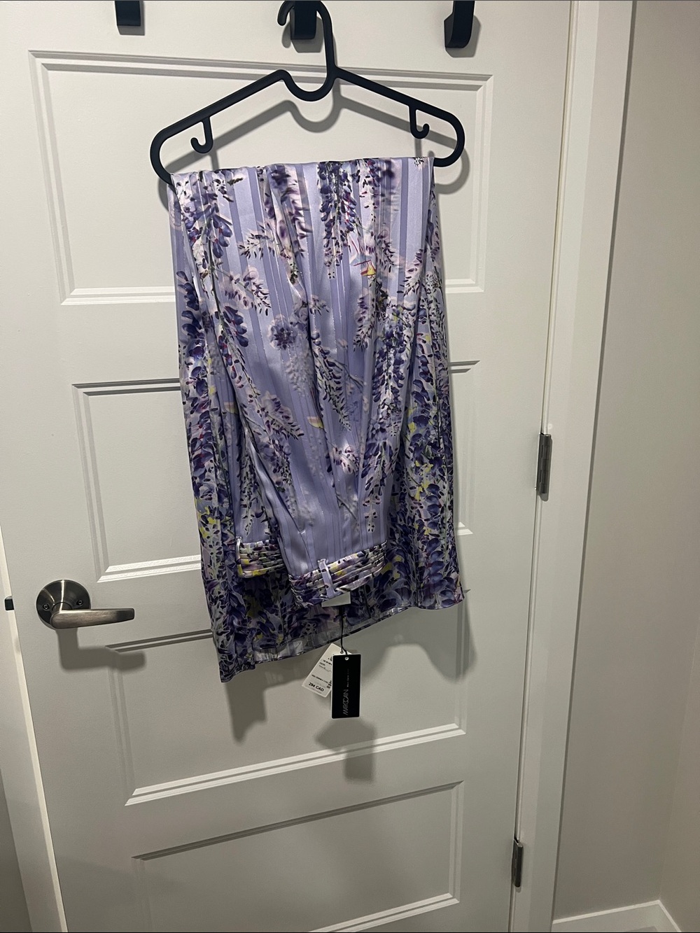 Floral Lavender Pleated wide leg pants